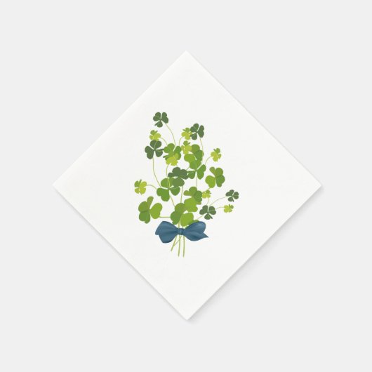 Kleeblatt-Bouquet, Patrick-Tag Serviette (Ecke)