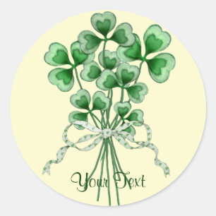 Kleeblatt Bouquet Runder Aufkleber