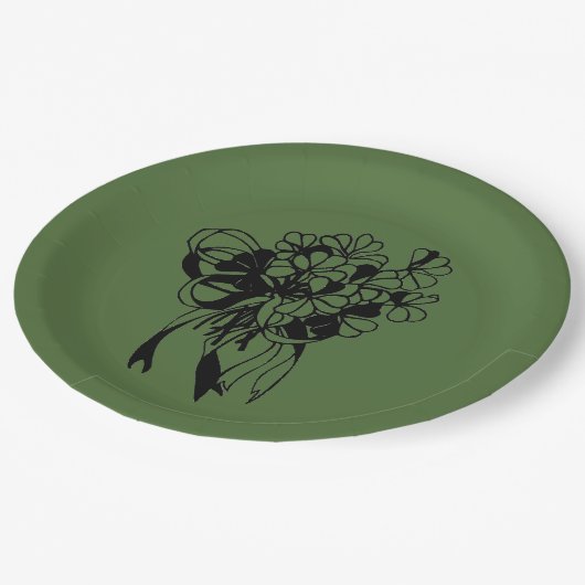 Kleeblatt Bouquet St. Patrick's Day Paper Teller (Schrägansicht)