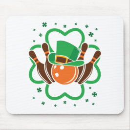 Kleeblatt Bowling Bowler St. Patricks Day Mousepad