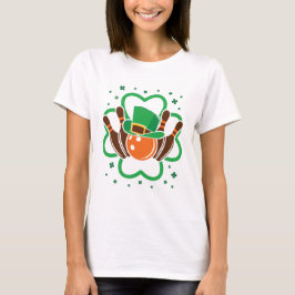 Kleeblatt Bowling Bowler St. Patricks Day T-Shirt