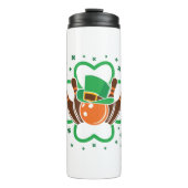 Kleeblatt Bowling Bowler St. Patricks Day Thermosbecher (Vorderseite)