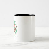 Kleeblatt Bowling Bowler St. Patricks Day Zweifarbige Tasse (Mittel)