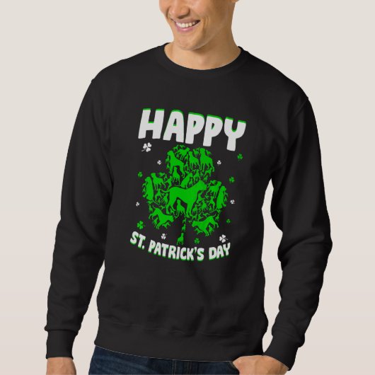 Kleeblatt Boxer Dog St Patrick S Day Irish Costume Sweatshirt (Vorderseite)