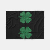 Kleeblatt-Brust-Irischer St. Patricks Day-Kleeblat Fleecedecke (Vorderseite (Horizontal))
