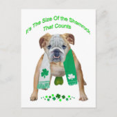 Kleeblatt Bulldog St. Patrick's Day Postkarte (Vorderseite)
