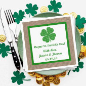 Kleeblatt & Burlap St. Patrick's Day Serviette