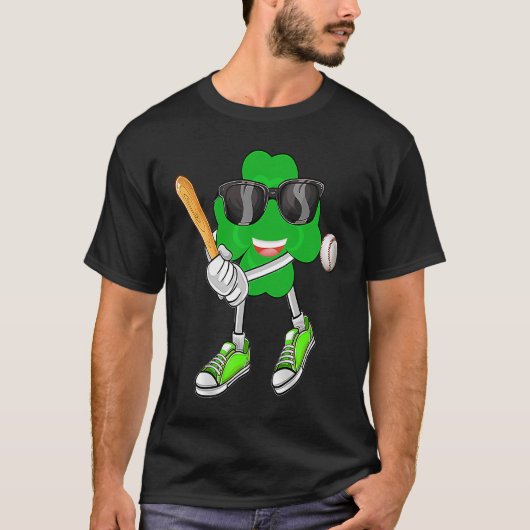 Kleeblatt C Baseball St Patrick's Day Men B T-Shirt (Vorderseite)