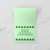 Kleeblatt Card Irish Sessing St. Patrick's Day Karte (Innenseite)