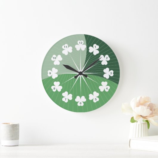 Kleeblatt Cascade Große Wanduhr (Zuhause)