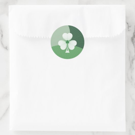 Kleeblatt Cascade Runder Aufkleber (Tasche)