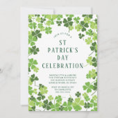 Kleeblatt Celebration St. Patrick's Day Einladung (Vorderseite)