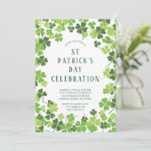 Kleeblatt Celebration St. Patrick's Day Einladung (Stehend Vorderseite)