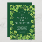 Kleeblatt Celebration St. Patrick's Day Einladung (Vorne/Hinten)