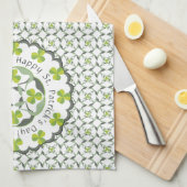 Kleeblatt Celtic Inspiriert Pattern St. Patrick's Handtuch (Viertel Falte)