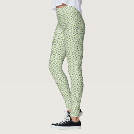 Kleeblatt Celtic Inspiriert Pattern St. Patrick's Leggings (Links)