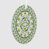 Kleeblatt Celtic Inspiriert Pattern St. Patrick's Ornament (Vorderseite)