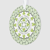 Kleeblatt Celtic Inspiriert Pattern St. Patrick's Ornament (Vorderseite)