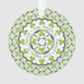 Kleeblatt Celtic Inspiriert Pattern St. Patrick's Ornament (Vorderseite)