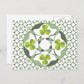 Kleeblatt Celtic Inspiriert Pattern St. Patrick's Postkarte (Vorne/Hinten)