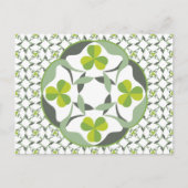 Kleeblatt Celtic Inspiriert Pattern St. Patrick's Postkarte (Vorderseite)