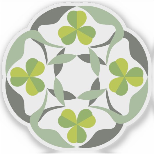 Kleeblatt Celtic Knot Inspirierte St. Patrick's Da Aufkleber (Vorderseite)