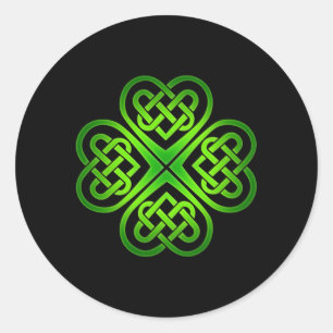 Kleeblatt Celtic Knot Irish C St Patricks Day Kelt Runder Aufkleber