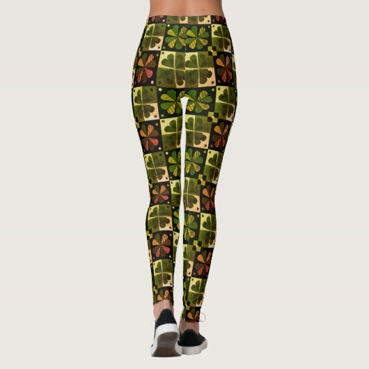 Kleeblatt-Checkerboard-Muster Leggings (Rückseite)