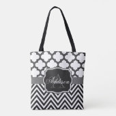 Kleeblatt Chevron Monogramm Tasche (Rückseite)