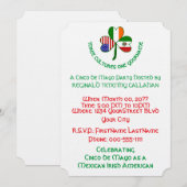 Kleeblatt Cinco de Mayo Einladung (Vorne/Hinten)