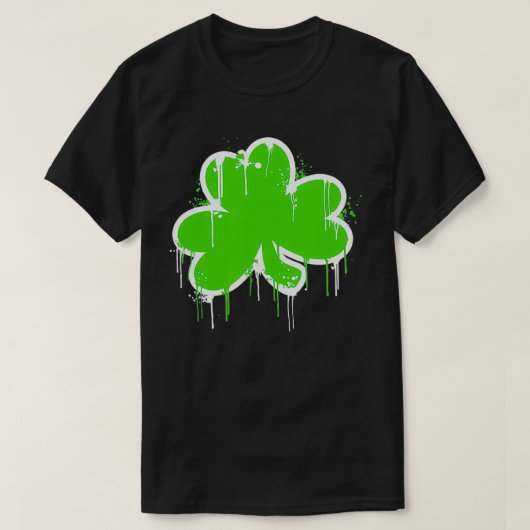 Kleeblatt Cloud Graffiti Art St Patricks Day T-Shirt (Design vorne)