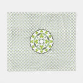 Kleeblatt Clover Celtic Inspiriert Muster Fleecedecke (Vorderseite (Horizontal))