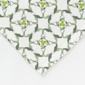 Kleeblatt Clover Celtic Inspiriert Muster Fleecedecke (Ecke)