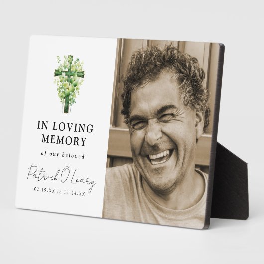 Kleeblatt Clover Cross Memorial Foto Fotoplatte (Seite)