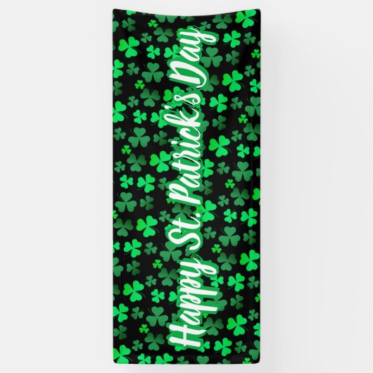 Kleeblatt Clover Custom Text St Patrick's Day Part Banner (Vertikal)