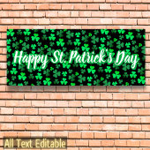 Kleeblatt Clover Custom Text St Patrick's Day Part Banner