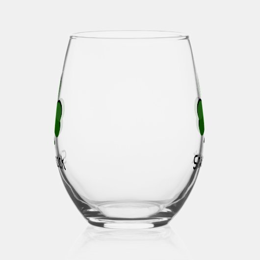 Kleeblatt Clover Design Edelstahlglas Weinglas Ohne Stiel (Links)