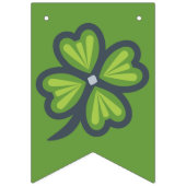 Kleeblatt Clover Floral St. Patrick's Day Party Wimpelkette (Zweite Fahne)