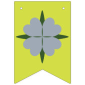 Kleeblatt Clover Floral St. Patrick's Day Party Wimpelkette (Erste Fahne)