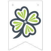 Kleeblatt Clover Floral St. Patrick's Day Party Wimpelkette (Zweite Fahne)