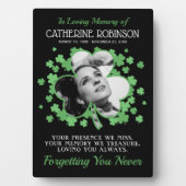 Kleeblatt Clover Foto Memorial Fotoplatte (Vorderseite)