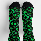 Kleeblatt Clover Green & Black Leaf Foliage Elegan Socken (Oben)