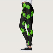 Kleeblatt Clover Green Black St. Patrick's Day Leggings (Links)