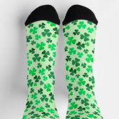 Kleeblatt Clover Green Happy St Patrick's Day Iris Socken (Oben)
