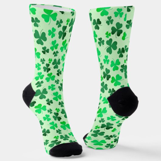 Kleeblatt Clover Green Happy St Patrick's Day Iris Socken (Gewinkelt)