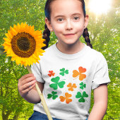 Kleeblatt Clover Green Orange Irish St Patricks Da T-Shirt