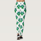 Kleeblatt Clover Green Pattern St. Patrick`s Day Leggings (Rückseite)