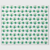 Kleeblatt Clover Green St. Patrick`s Day Geschenkpapier (Flach)