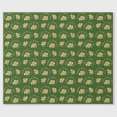 Kleeblatt Clover Green St. Patrick`s Day Geschenkpapier (Flach)