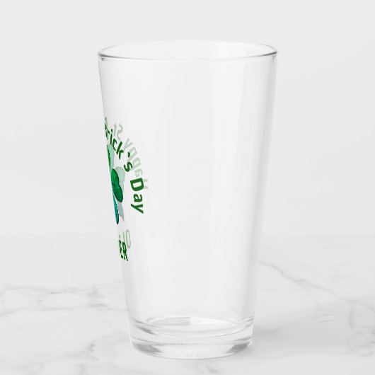 Kleeblatt Clover Green St. Patrick`s Day Glas (Links)